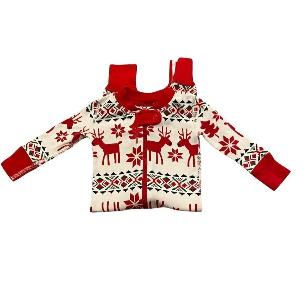 Hanna Andersson Baby Holiday Reindeer Sleeper - Size 3-6 months - Like New!